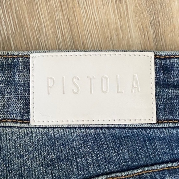PISTOLA Audrey Sidestripe Distressed Raw Hem Jeans - Picture 10 of 11